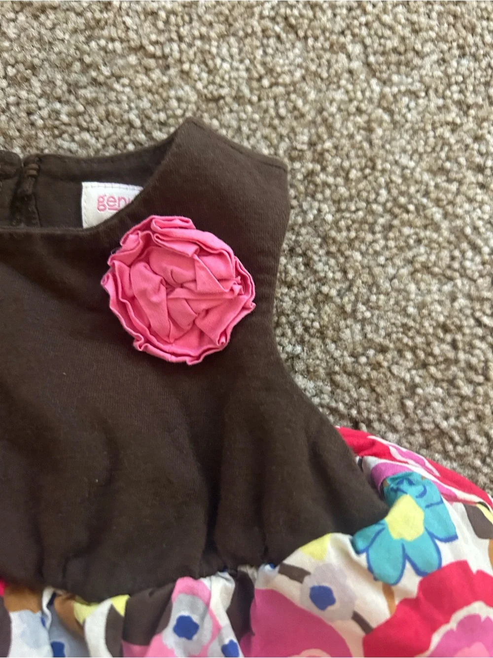 Y2K Oshkosh Girls Floral Tiered Dress